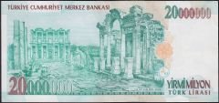 7.Emisyon 20 000 000 Lira K16 231004 Çok Çok Temiz+