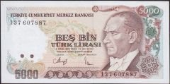 7.Emisyon 4.Tertip 5000 Lira I37 607887 Çilaltı Çil