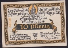 ALMANYA 10 PFENNİNG NOTGELD 1920 ÇİL