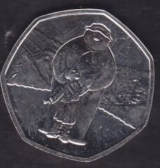 İngiltere 50 Pence 2019 Kardan Adam Hatıra Para - Nadir