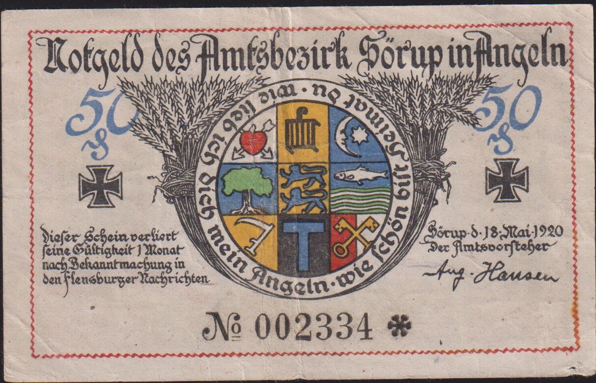 Almanya 50 Pfennig Notgeld 1920 Çok Çok Temiz