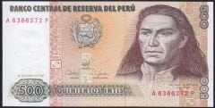 Peru 500 Soles 1987 Çilaltı Çil