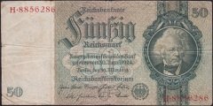 Almanya 50 Mark 1933 Temiz+  7 Rakamlı ( R175a )