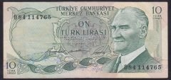 6.EMİSYON 1.TERTİP 10 LİRA D84 114765 ÇOK TEMİZ +