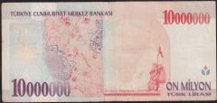 7.Emisyon 10 000 000 Lira B19 143092 Çok Temiz