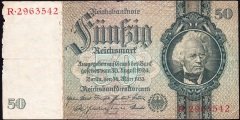 Almanya 50 Mark 1933 İyi 7 Rakamlı ( R175aZ )