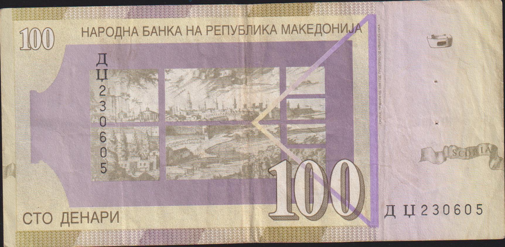 Makedonya 100 Dinar 2000 Çok Temiz