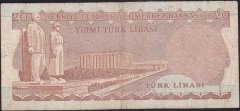 6.EMİSYON 1.TERTİP 20 LİRA B9 459387 TEMİZ +