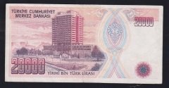 7.EMİSYON 1.TERTİP 20000 LİRA A16 298305 ÇOK ÇOK TEMİZ