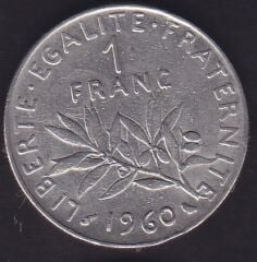 Fransa 1 Frank 1960