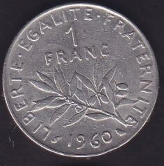 Fransa 1 Frank 1960