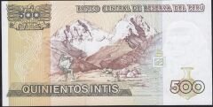Peru 500 Soles 1987 Çilaltı