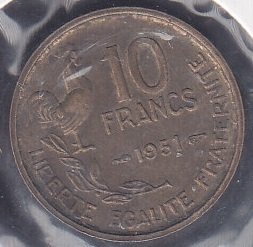 Fransa 10 Frank 1951