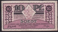 ALMANYA 10 PFENNİNG NOTGELD 1920 ÇOK TEMİZ