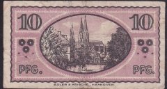 ALMANYA 10 PFENNİNG NOTGELD 1920 ÇOK TEMİZ