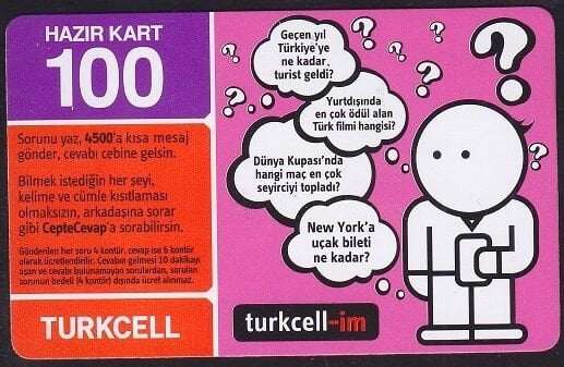 Turkcell Hazır Kart 100 Kontör 2009