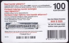 Turkcell Hazır Kart 100 Kontör 2009
