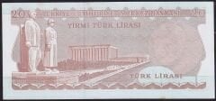 6.Emisyon 3.Tertip 20 Lira F37 956962 Çilaltı Çil
