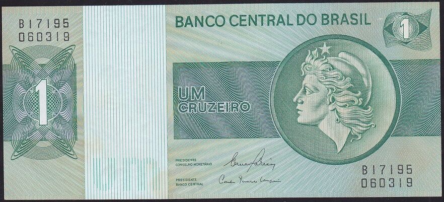 Brezilya 1 Cruzeiro 1972 Çilaltı Çil Pick 191Ac