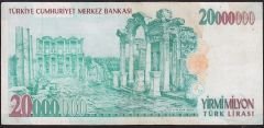 7.Emisyon 20 000 000 Lira F36 388615 Çok Temiz+