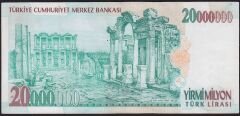 7.Emisyon 20 000 000 Lira K64 764929 Çok Temiz+