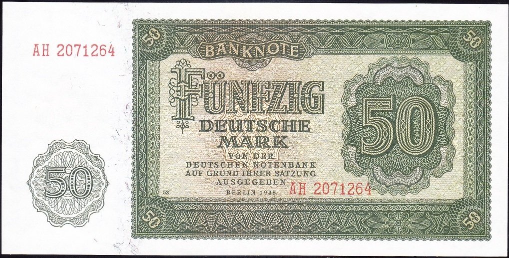 Demokratik Almanya 50 Mark 1948 Çok Çok Temiz + (R345b)