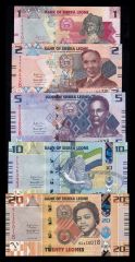 2022 Yılı Sierra Leone 1-2-5-10-20 Set Çil