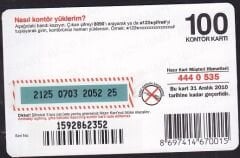 Turkcell Hazır Kart 100 Kontör 2010