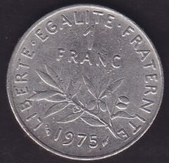 Fransa 1 Frank 1975