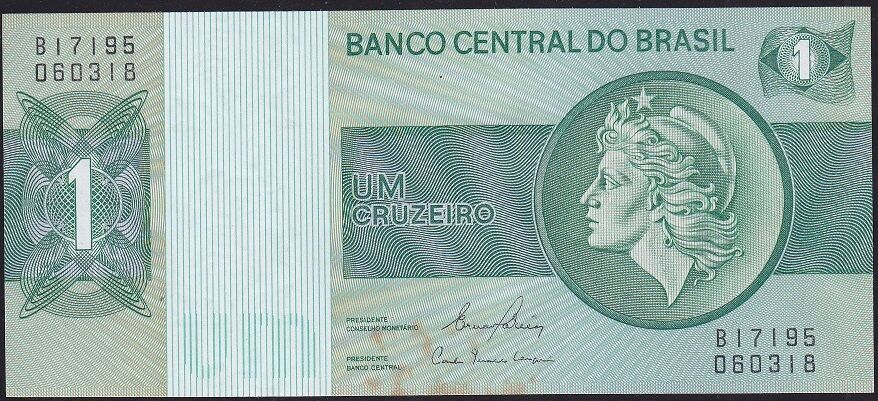 Brezilya 1 Cruzeiro 1972 Çilaltı Çil Pick 191Ac