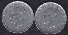 1962 Yılı 1 Lira (Ters Düz Takım)