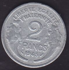 Fransa 2 Frank 1945 B