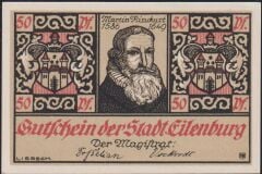 Almanya 50 Pfennig Notgeld 1921 Çil