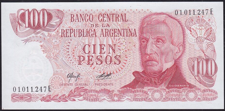 Arjantin 100 Pesos 1976 Çilaltı Pick 302a2