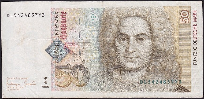 Almanya 50 Mark 1996 Çok Temiz