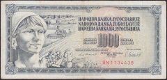 Yugoslavya 1000 Dinar 1981 Çok Temiz
