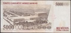 7.Emisyon 5 000 000 Lira J03 680585 Çok Temiz+