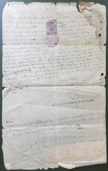 ESKİ YAZI PULLU BİR EVRAK