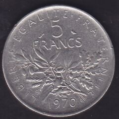 Fransa 5 Frank 1970