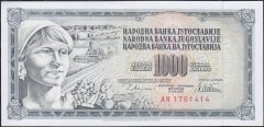 Yugoslavya 1000 Dinar 1978 Çilaltı