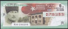 2015 29 Ekim Çeyrek Bilet - R Serisi