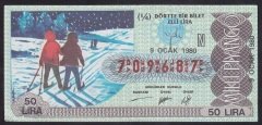 1980 9 OCAK ÇEYREK BİLET - N SERİSİ