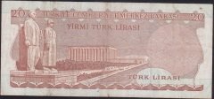 6.EMİSYON 1.TERTİP 20 LİRA A12 269649 ÇOK TEMİZ