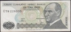 7.Emisyon 2.Tertip 10 Lira E78 228335 Çok Temiz +