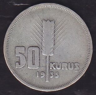 1935 Yılı 50 Kuruş Gümüş