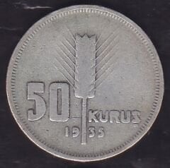 1935 Yılı 50 Kuruş Gümüş