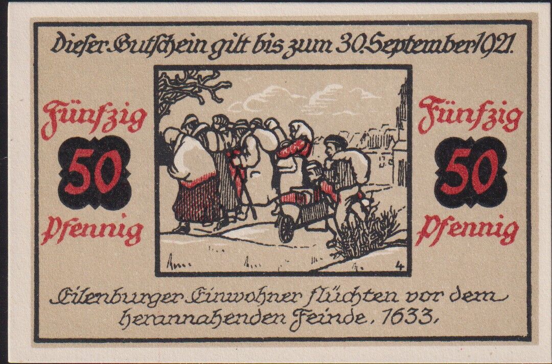 Almanya 50 Pfennig Notgeld 1921 Çil