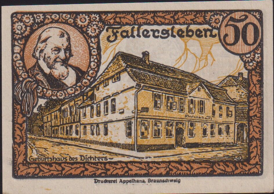 Almanya 50 Pfennig Notgeld 1921 Çil