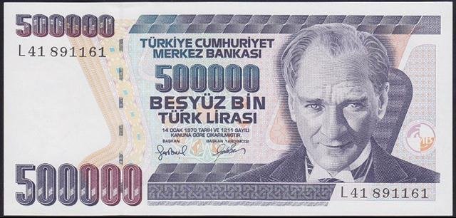 7.EMİSYON 4.TERTİP 500000 LİRA L41 891161 ÇİL