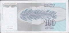 Yugoslavya 100 Dinar 1992 Çok Çok Temiz +
